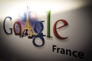 This picture taken on December 10, 2013 shows Google's logo at the Google cultural hub in Paris. The Lab is a place in the French capital designed to enable artists, museums, foundations and other cultural players to meet the US giant's engineers and gain access to its technology. France's culture minister on December 10 cancelled her attendance at the Paris launch of the Google cultural hub at the last minute, in a snub to the US giant over data protection and other issues.   AFP PHOTO/JOEL SAGET        (Photo credit should read JOEL SAGET/AFP/Getty Images)