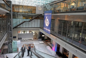 Interior of  Warsaw Stock Exchange in Warsaw