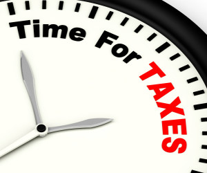 Time For Taxes Message Shows Taxation Due