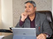 Gokul Prasad Baskota, Minister of Information and Communications. Photo: Balkrishna Thapa/ THT