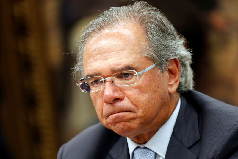 FILE PHOTO: Brazil's Economy Minister Paulo Guedes attends a session of the commission of the pension reform bill at the National Congress in Brasilia, Brazil May 8, 2019. REUTERS/Adriano Machado