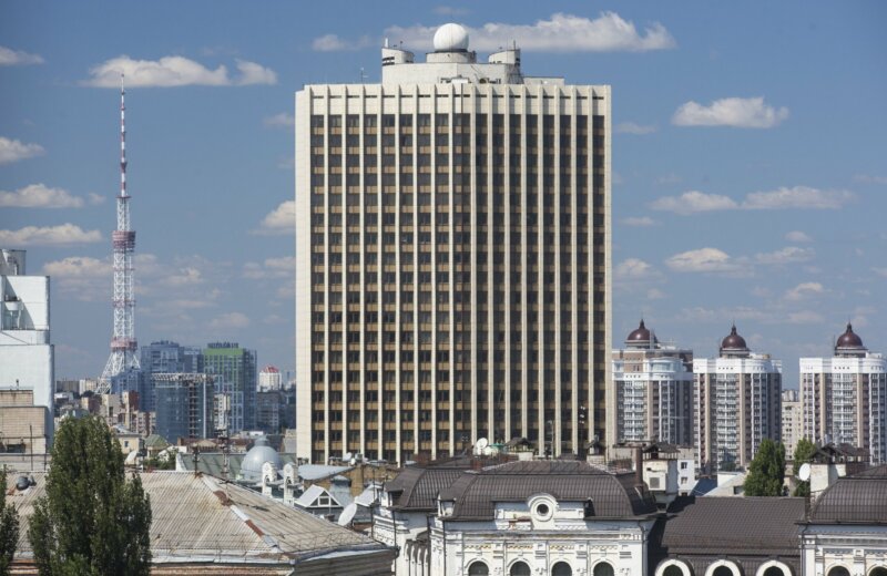 The State Fiscal Service building in Kyiv, photographed in August, 2018. The service's tax authorities have been trying to crack down on aggressive transfer pricing practices by companies.