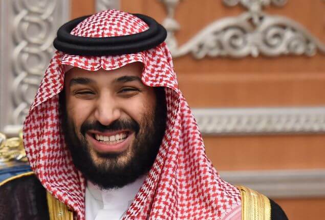 Saudi Crown Prince Mohammed bin Salman attends a meeting with Lebanon's Christian Maronite patriarch on November 14, 2017, in Riyadh.
Saudi Arabia's King Salman hosted the head of the Lebanese Maronite church Beshara Rai, a historic first at a time when Riyadh is stepping up the pressure on Iran-backed Hezbollah. / AFP PHOTO / Fayez Nureldine        (Photo credit should read FAYEZ NURELDINE/AFP via Getty Images)