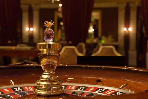 roulette in the casino interior