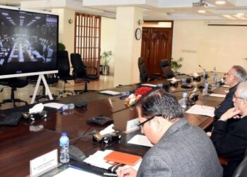Islamabad: January 27, 2023: Federal Minister for Finance and Revenue, Senator Mohammad Ishaq Dar chaired the First Steering Committee meeting on implementation of Federal Shariat Court (FSC)’s judgment on Riba.