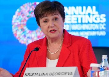 FILE PHOTO: International Monetary Fund (IMF) Managing Director Kristalina Georgieva makes remarks at an opening news conference during the IMF and World Bank's 2019 Annual Fall Meetings of finance ministers and bank governors, in Washington, U.S., October 17, 2019.   REUTERS/Mike Theiler/File Photo