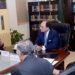 Islamabad: April 23, 2024: Federal Minister for Finance & Revenue, Mr. Muhammad Aurangzeb held a meeting with Mr. Naeem Mir, Chairman of the Supreme Council of All Pakistan Anjuman-e-Tajran.