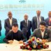 APP60-050624
SHENZHEN: June 05 - Federal Minister for Board of Investment, Privatization and Communications, Abdul Aleem Khan, Federal Minister for Commerce Jam Kamal Khan and Federal Minister for Industries and Production, Rana Tanveer Hussain witnessing MOUs at Pakistan China Business Conference. APP/IQJ/ABB
