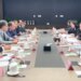 Senator Muhammad Aurangzeb Federal Minister for Finance & Revenue and Sardar Awais Ahmad Khan Laghari Minister for Energy (Power Division) held meeting with Mr. Pan Gongsheng, Governor Peoples Bank of China (PBoC) and Cao Yuanyuan Deputy Secretary-General of National Association of Financial Market Institutional Investors (NAFMII) at PBoC Headquarters in Beijing on July 26, 2024.