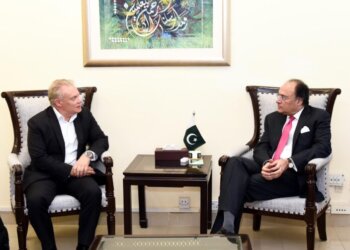 Islamabad: August 26, 2024: Federal Minister for Finance and Revenue, Senator Muhammad Aurangzeb, held a meeting with Mr. Antti Partanen, FinnFund Representative.