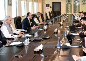 Federal Minister for Finance and Revenue, Senator Muhammad Aurangzeb in a meeting with the delegations from Global Consulting Firm Kearney and Public Private Partnership Authority (P3A) in Islamabad on 5th August, 2024.