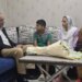 Islamabad - September 6, 2024,Federal Minister for Finance and Revenue Senator Muhammad Aurangzeb visited the Residence of Shaheed LNK Waqar Hussain Shah on Defence Day to pay a tribute to martyrs of the Pakistan army.