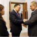 Federal Minister for Communications, Abdul Aleem Khan being recieved by Chinese Transport Minister Li Xiapeng in Beijing on September 24, 2024.