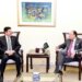 APP56-041024
ISLAMABAD: November 04 - Mr. Faisal Karim Kundi, Governor Khyber Pakhtunkhwa (KPK), called on the Federal Minister for Finance and Revenue, Senator Muhammad Aurangzeb, at the Finance Division. APP/IQJ/TZD/FHA