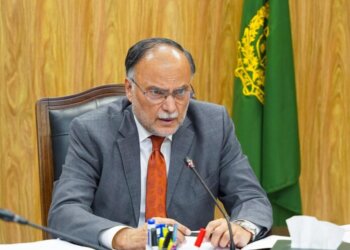 Federal Minister for Planning & Development, Ahsan Iqbal chairing a Senior Management Committee meeting at the MoPDSI, focusing on strategic planning and key national projects in Islamabad on October 31, 2024.