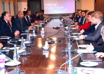 Federal Minister for Finance and Revenue, Senator Muhammad Aurangzeb, chairing a high-level meeting on digital assets at the Finance division in Islamabad on February 25, 2025.