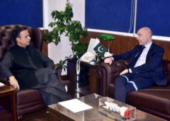 Islamabad: March 12, 2025: Federal Minister for Maritime Affairs, Muhammad Junaid Anwar Chaudhry, meets with the Ambassador of Denmark, Jakob Linulf, to discuss bilateral Maritime Cooperation.