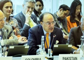 Washington, DC:  April 23, 2025: Finance Minister Senator Muhammad Aurangzeb participating in the 13th Ministerial Meeting of the Coalition of Finance Ministers for Climate Action (CFMCA) on the sidelines of the IMF-World Bank Spring Meetings 2025.